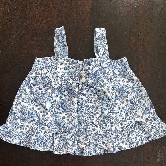 GAP Blue Fish Print Kids Top - Picture 4 of 4